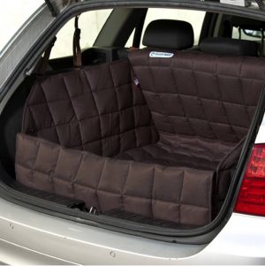 Dogline accessoires Doctor Bark Auto kofferbak bescherming Hond Bruin Medium achterkant schuin dicht