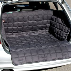 Dogline accessoires Doctor Bark Auto kofferbak bescherming Hond Grijs Medium achterkant achterkant flap naar buiten