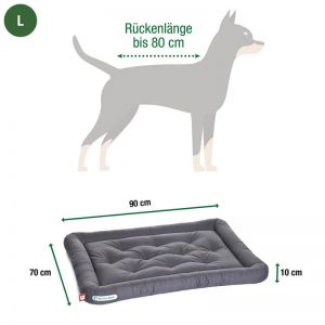 Dogline Doctor Bark Orthopedisch Hondenkussen Antraciet Grijs