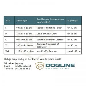 Dogline Doctor Bark Orthopedisch Hondenkussen Maten