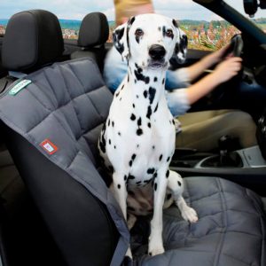 Dogline Reisaccessoires Doctor Bark Autodeken Bijrijderstoel Bescherming Grijs Hond Zijaanzicht